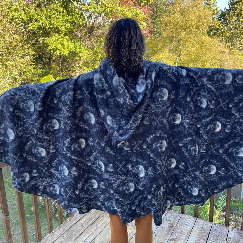 Deluxe polar fleece cape - witch - wizard - mid-evil garb. Handmade for theatre.